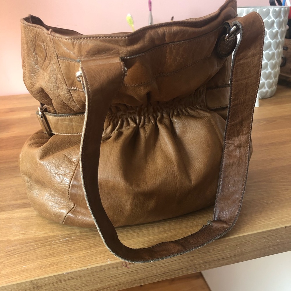 RUDSAK Brown Leather Shoulder Bag